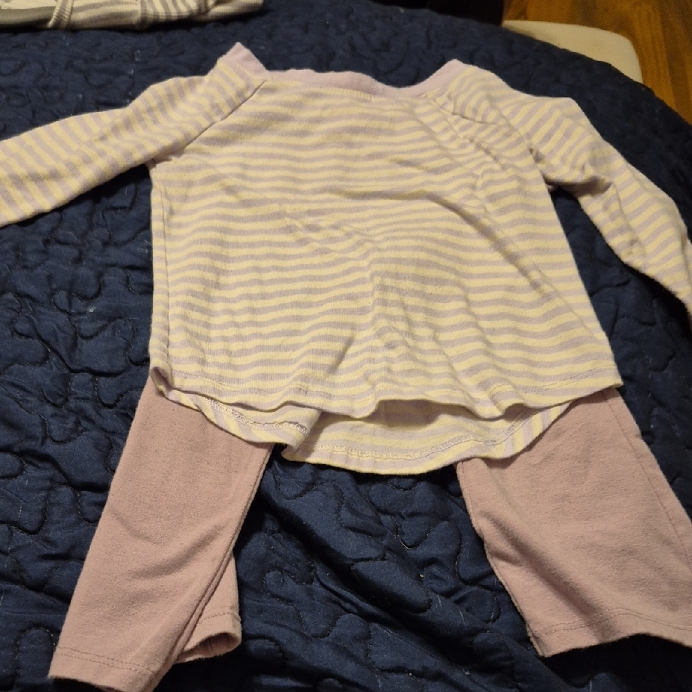 Cat & Jack Lavender Striped Pajama Set